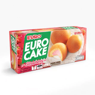 ยูโร่เค้ก Euro Cake ขนมเค้กสอดไส้ 7 รสชาติ 1 กล่อง 12 ชิ้น ราคาส่ง