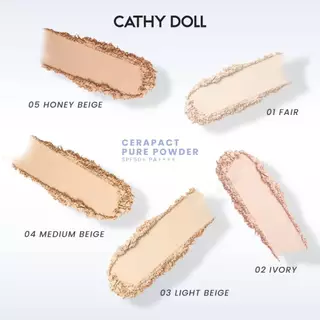 แป้งฝุ่นอัดแข็ง สำหรับผิวแพ้ง่ายและเป็นสิว CATHY DOLL CERAPACT PURE POWDER SPF50+ PA++++