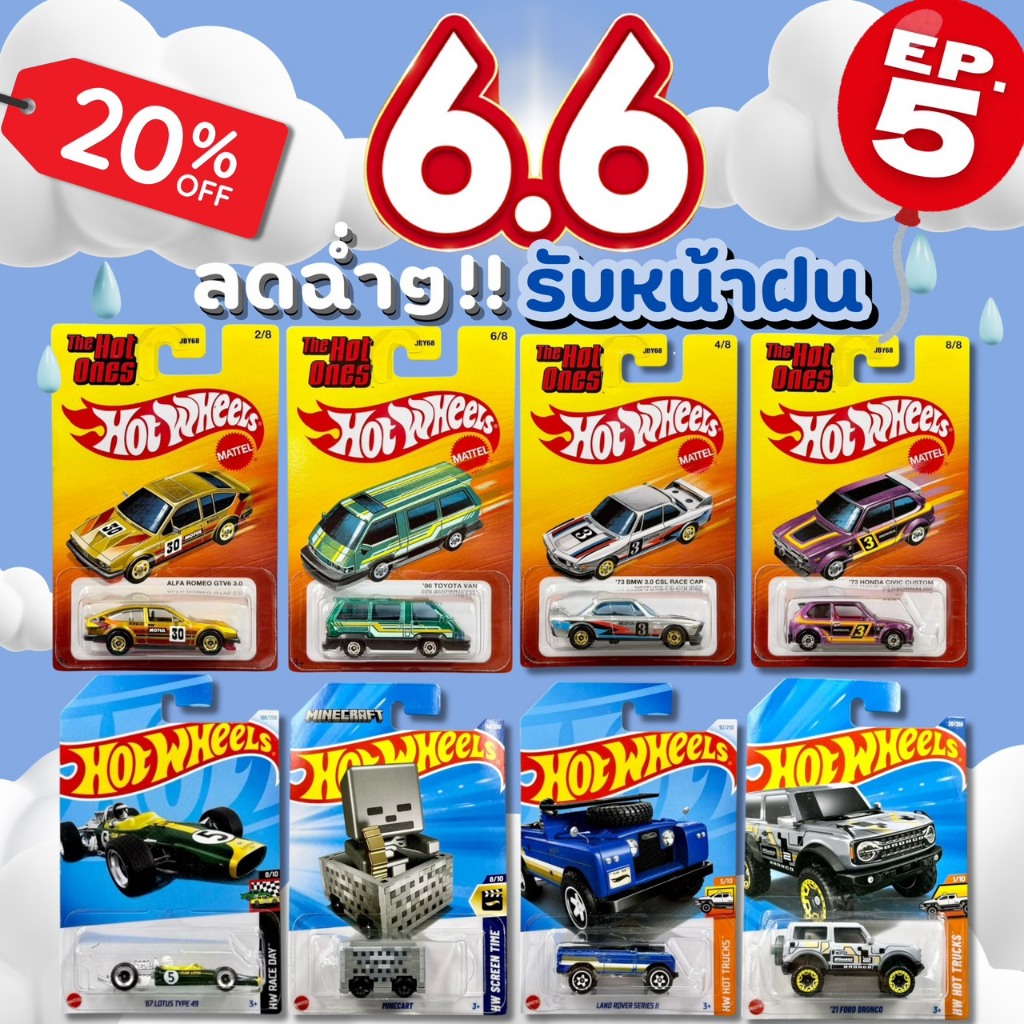 รถเหล็กฮอทวีล Ep.5 | Hotwheels Basic Car ลิขสิทธิ์แท้ 100% สเกล 1:64