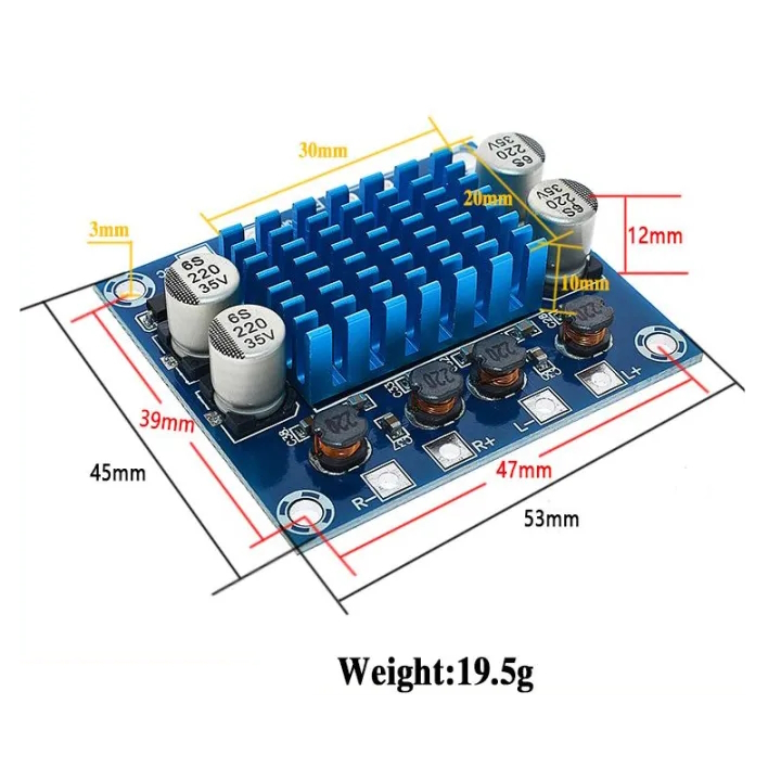 บอร์ดเครื่องขยายเสียงระบบเสียงสเตอริโอดิจิทัล30W + 30W 2.0ช่องสัญญาณ XH-A232 TPA3110