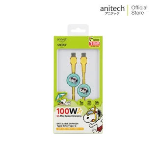 Anitech X Snoopy4 สายชาร์จโทรศัพท์ C to C รุ่น SNP-C002 สายยาว 1 เมตร ความเร็วในการสายชาร์จไฟ100W