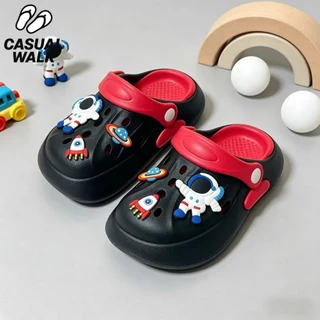 พร้อมส่ง🚀รองเท้าแตะเด็กลายนักบินอวกาศ EVA กันลื่น นุ่มเบา จัดส่งรวดเร็ว สงกรานต์ ชายหาด เบอร์24-35