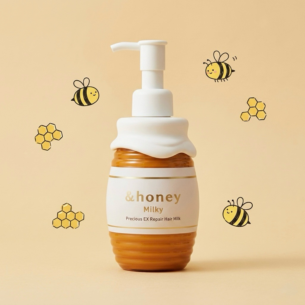 พร้อม​ส่ง​ใน​ไทย​ &honey Milky hair milk​ นมบำรุงผมทำให้ผมของคุณนุ่มสลวย