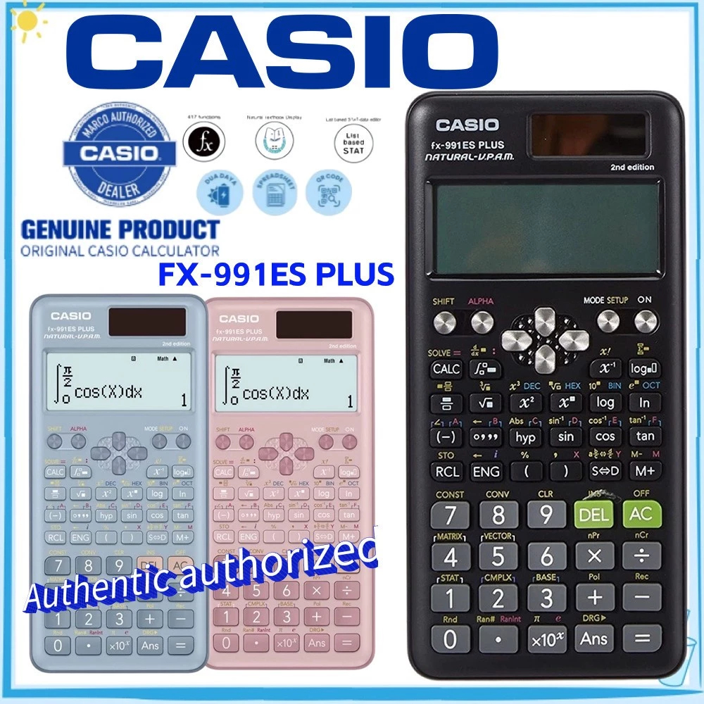 【COD】CASIO เครื่องคิดเลขวิทยาศาสตร์รุ่นดั้งเดิมปี 2026 FX-991ES-Plus เครื่องคิดเลขมัลติฟังก์ชั่นใหม่