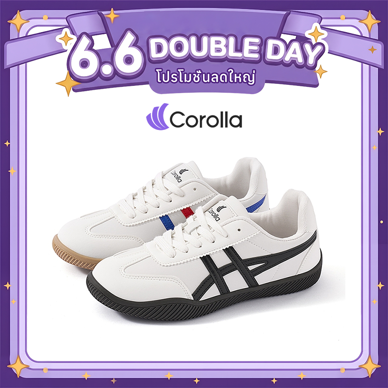 【รองเท้าคู่รัก】Corolla Nova Shoes รองเท้าผ้าใบแฟชั่นผู้หญิง สีขาวมินิมอล ดีไซน์คลาสสิก น้ำหนักเบา กันน้ำ กันลื่น