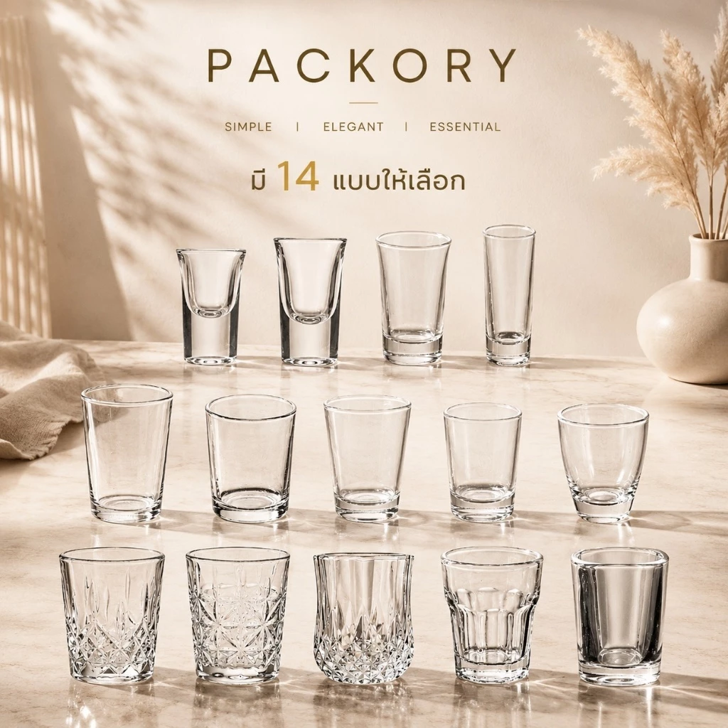 🧴PACKORY🧴G-CUP4 แก้วชอต แก้วเป็ก 14แบบ