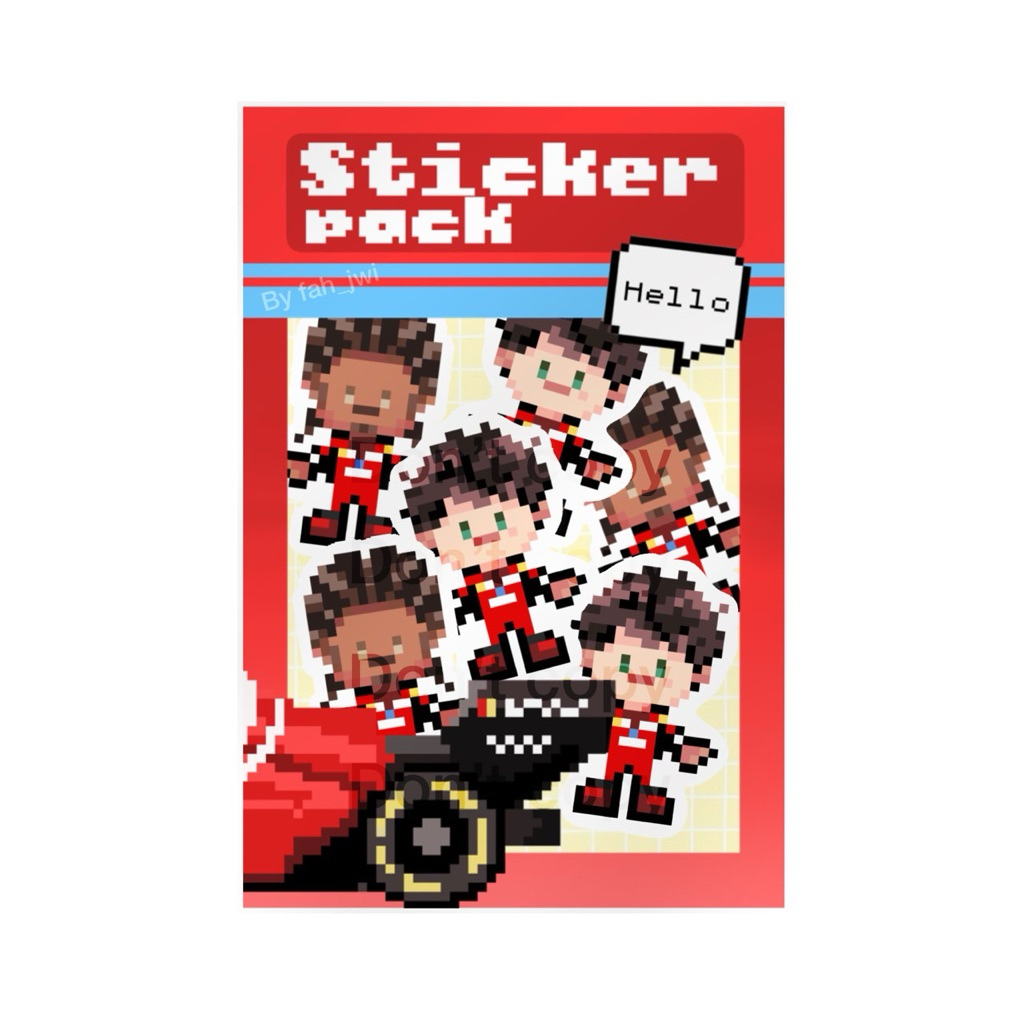 Sticker pack F1 pixel ทีม Ferrari