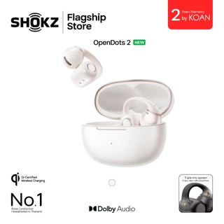 Shokz OpenDots 2 หูฟังไร้สาย Open-Ear Clip-On Design ใส่สบาย น้ำหนักเบา พร้อมระบบไมโครโฟน 3 ตัวเพื่อการคุยสนทนาที่คมชัด