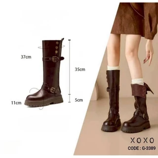 ส่งไว ภายใน 3 ชม. (พร้อมส่ง-ในไทย) บูท ยาว 3 กระดุม พับได้ หรือใส่ยาวก็ได้