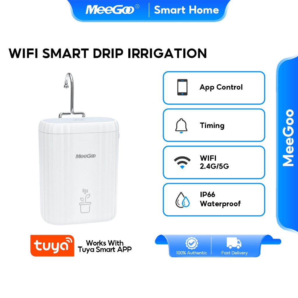 MeeGoo WiFi เครื่องรดน้ําต้นไม้อัตโนมัติ TUYA ตั้งเวลารดน้ํา ควบคุมผ่านโทรศัพท์มือถือ สําหรับรดน้ําต้นไม้ในร่ม