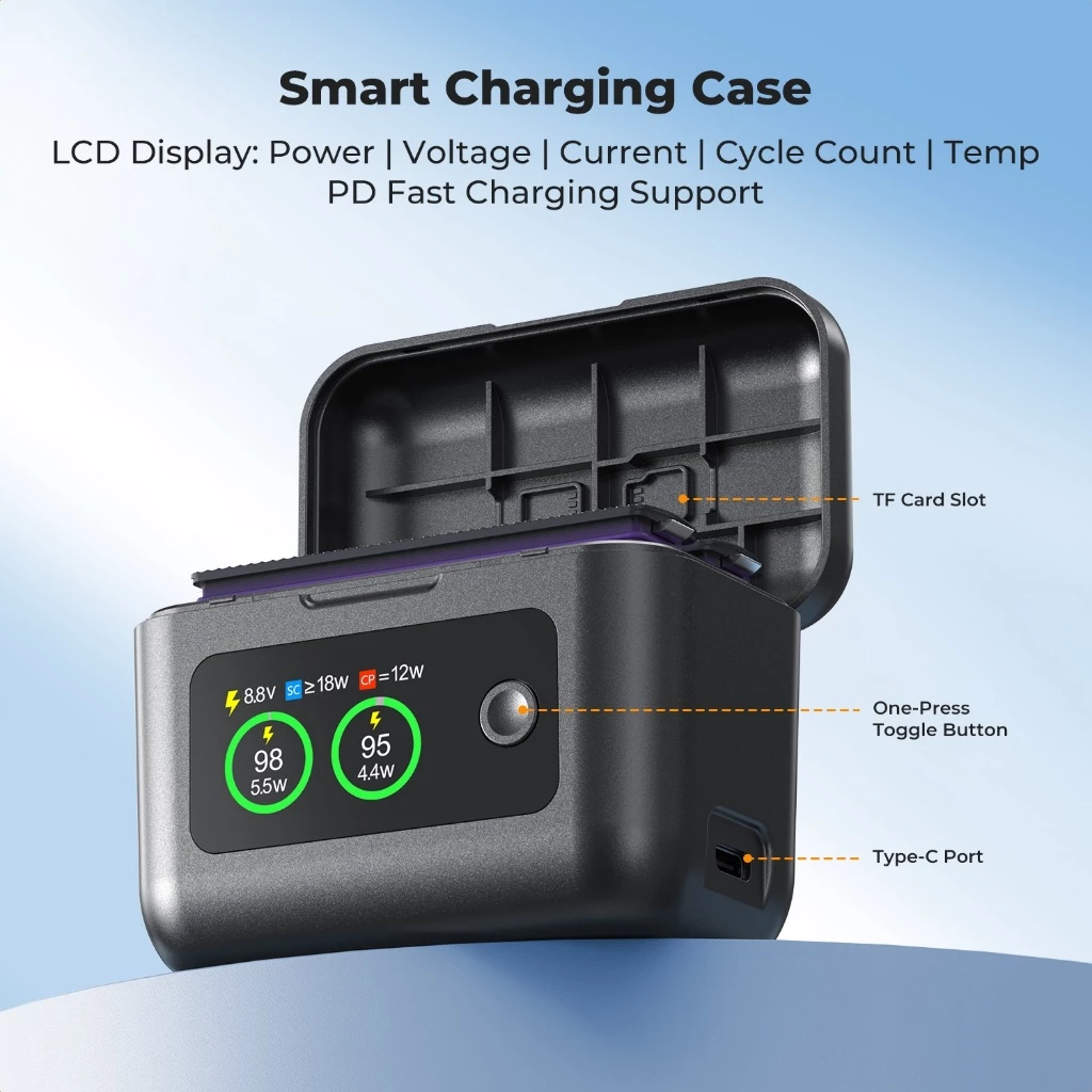 K&F Insta360 X5 Battery Charger แบตเตอรี่ 2700mAh เคสชาร์จไว PD 20W Fast Charge (ประกันศูนย์) thumbnail 6