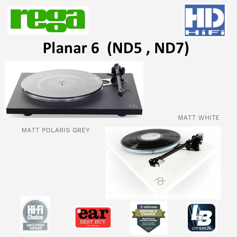 REGA PLANAR 6 Turntable ( ตัวเลือกหัวเข็ม ND5 หรือ ND7)