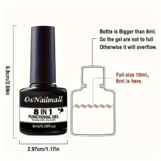กาวติดเล็บ 8in1 ใช้คุ้ม ใช้นาน ประสิทธิภาพดี ขนาด 8ml สินค้าพร้อมส่งในไทย