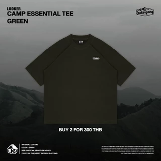 LOOKER® — CAMP ESSENTIAL TEE เสื้อยืดแขนสั้นโลโก้อกซ้าย (CAMPING)
