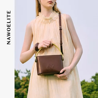NAWOELITE Dessert Bag กระเป๋าสะพายข้างทรงถังสไตล์เรโทรสำหรับผู้หญิง Bags กระเป๋าสะพายข้างผู้หญิง กระเป๋าผู้หญิง