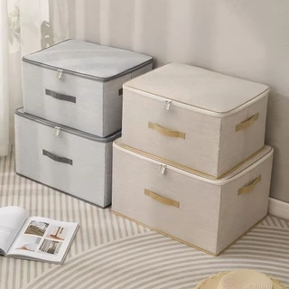 COD🚚storage box 「150L」กล่องใส่ผ้า คุณภาพสูง กล่องพับได้ กล่องใส่ของ มีฝาปิด ป้องกันฝุ่น ไม่มีกลิ่น ลังเก็บของ