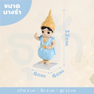 ตุ๊กตาพระรำนางรำมินิมอล ตุ๊กตาตั้งศาล ละครรำ สำหรับศาลพระภูมิ ศาลพระพรหม ศาลเจ้าที่ ศาลตายาย ตุ๊กตามงคล | ธุจ้า