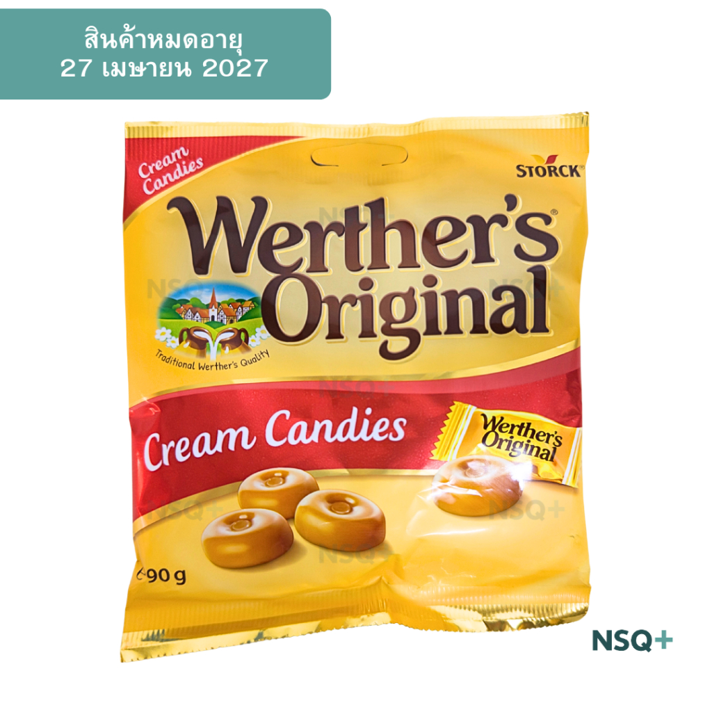 เวอร์เธอร์ ออริจินอล ลูกอม รสครีมเนย ตราสตร็อค 90 กรัม Werther's Crean Candy 90 g.