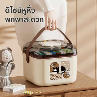 Wise กล่องเก็บยา การเก็บรักษายา สไตล์เรโทร มีหูหิ้ว พกพาสะดวก ประหยัดพื้นที่ แข็งแรงทนทาน