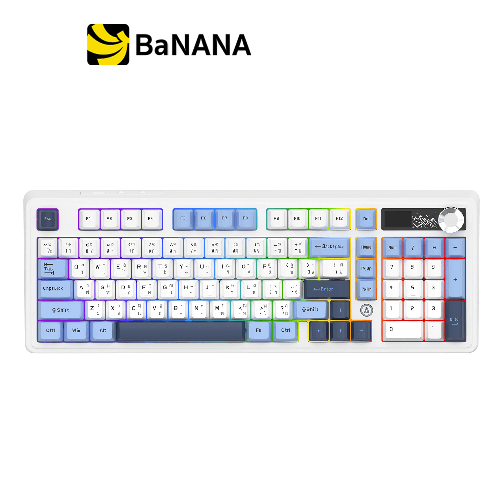 คีย์บอร์ดเกมมิ่ง Ajazz AK980 V2 LCD Cloud High Silent Switch by Banana IT