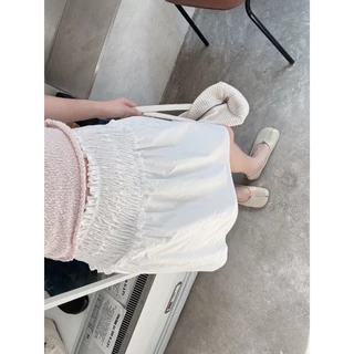 กระโปรงเอวสม็อค ใส่เป็นเสื้อเกาะอกได้ -ttm / VB0685