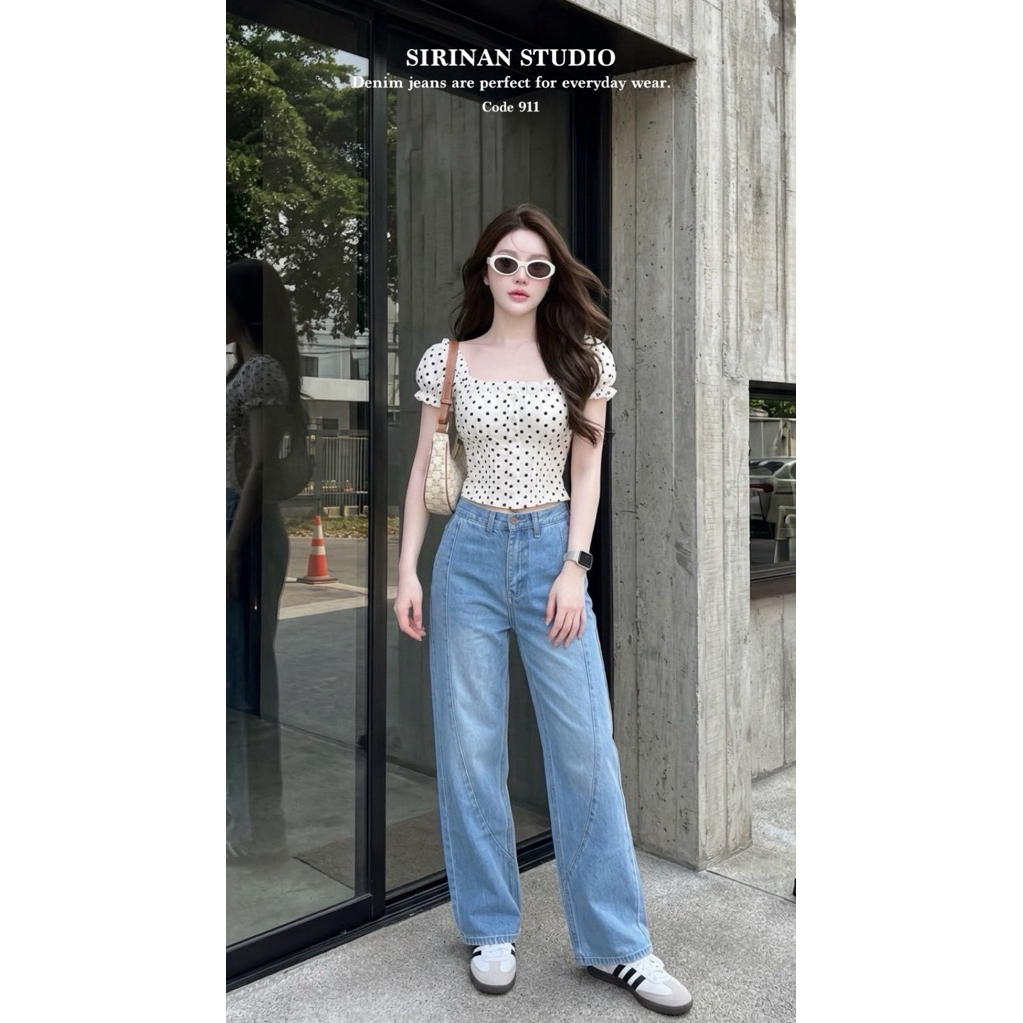 [ส่งฟรี / มีโค้ดลด] | กางเกงยีนส์ Sirinan Studio รุ่น #911 งานยีนส์แท้พร้อมส่ง