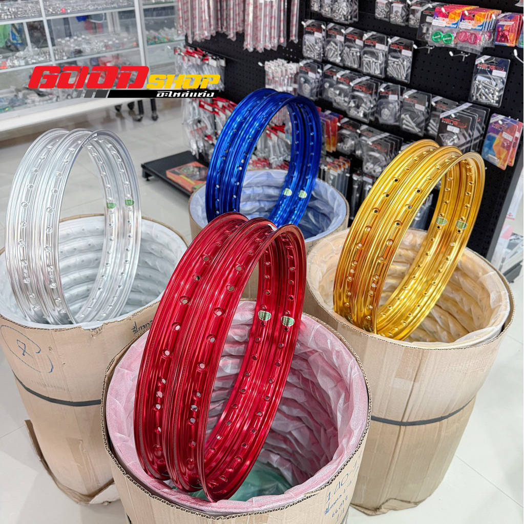 Akront ล้อ MAROD 1คู่ 1.4-17 ขอบจิก งานเลเซอร์ สีสวย ทนทาน สำหรับมอเตอร์ไซค์ คุณภาพสูง ทนทานต่อการใช