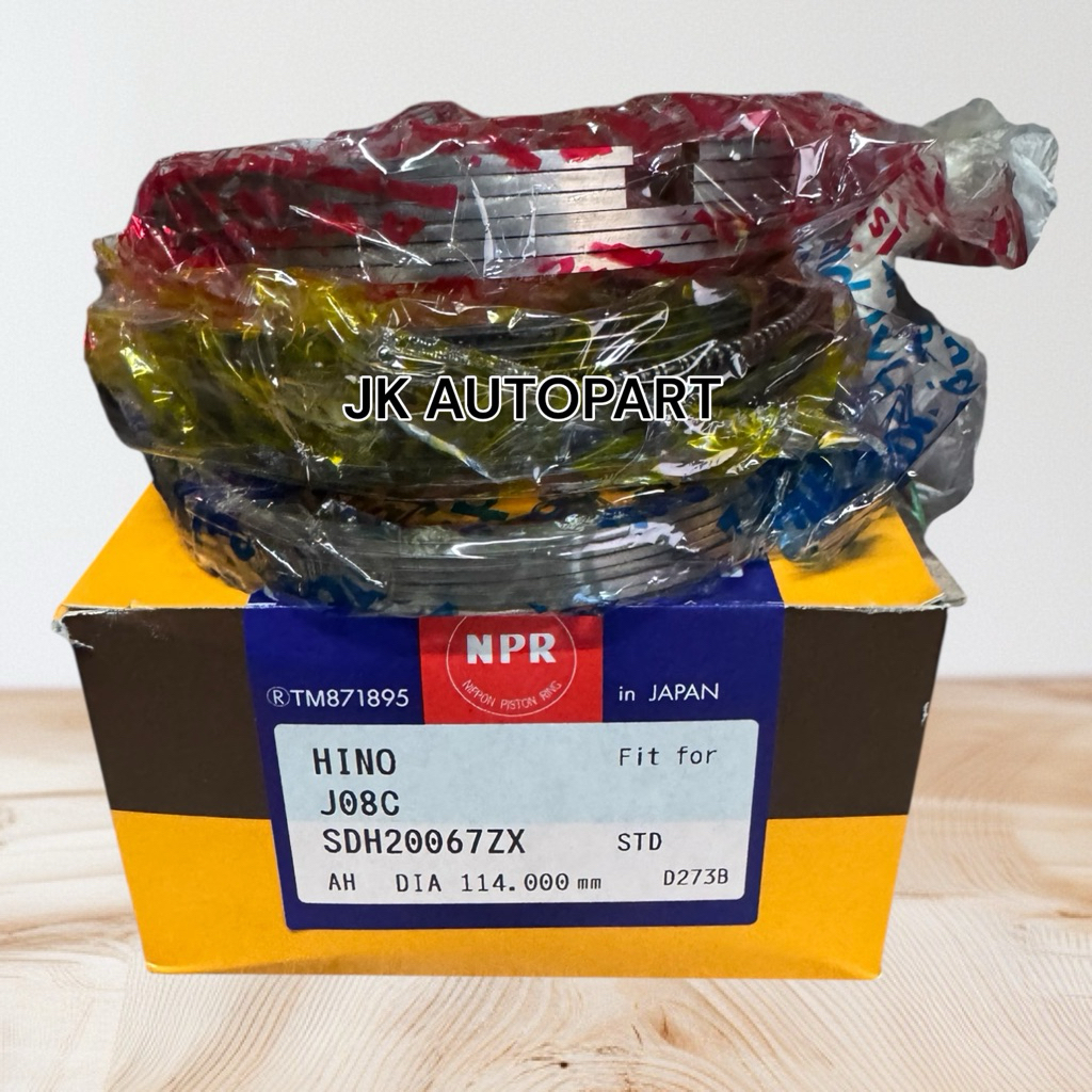 แหวนลูกสูบ HINO MEGA JO8C SDH20067 รุ่น 3แหวน ยี่ห้อ NPR แท้ๆ แหวนลูกสูบฮีโน่เมก้า/RIIGH.