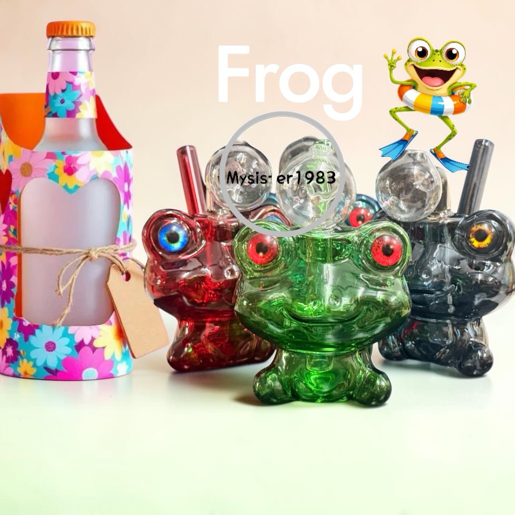 (พร้อมส่ง)ตุ๊กตาแก้ว กบตาโต 1 ตัว Frogสำหรับวางตกแต่ง