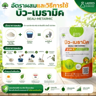 บิว-เมธามิค ตราเทพมงคล 2 ซอง กำจัดแมลงศัตรูพืช ด้วง เพลี้ย ไรแดง แมลงหวี่ขาว ขนาด 500 กรัม ชนิดผง