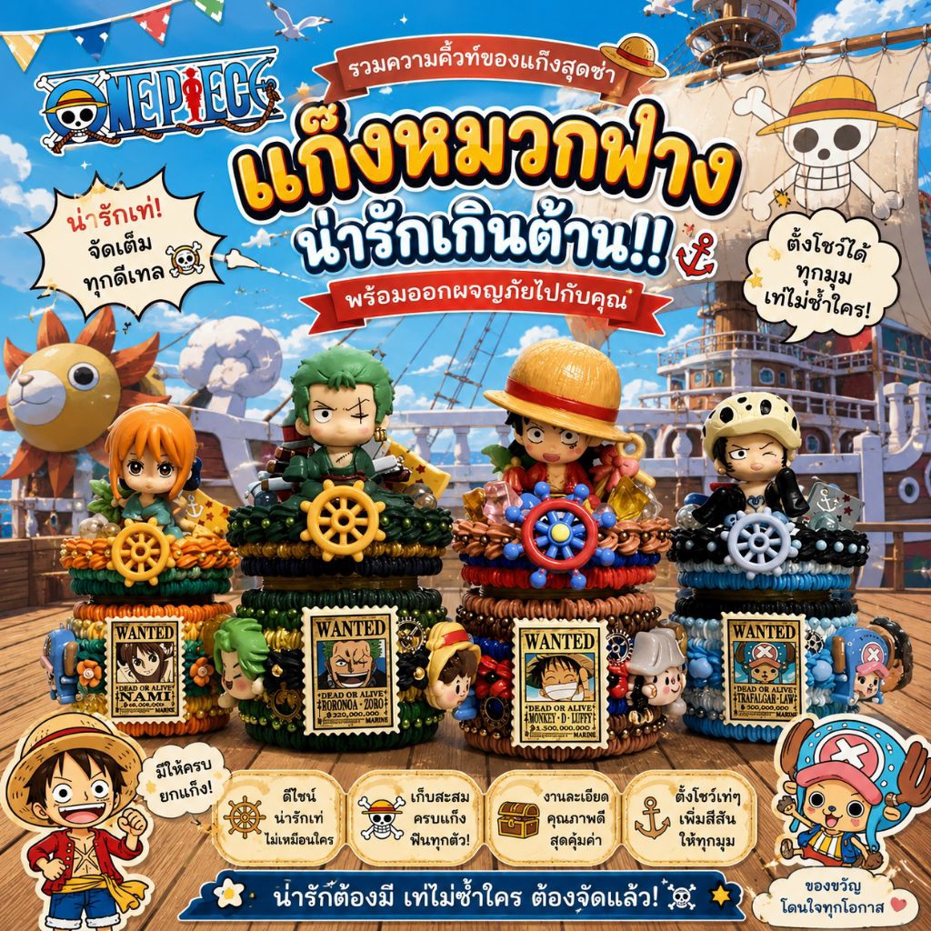 พรีออเดอร์ เคสพร้อมยาดมหงส์ไทย 40กรัมสูตร1 งาน วันพีช Cost baby