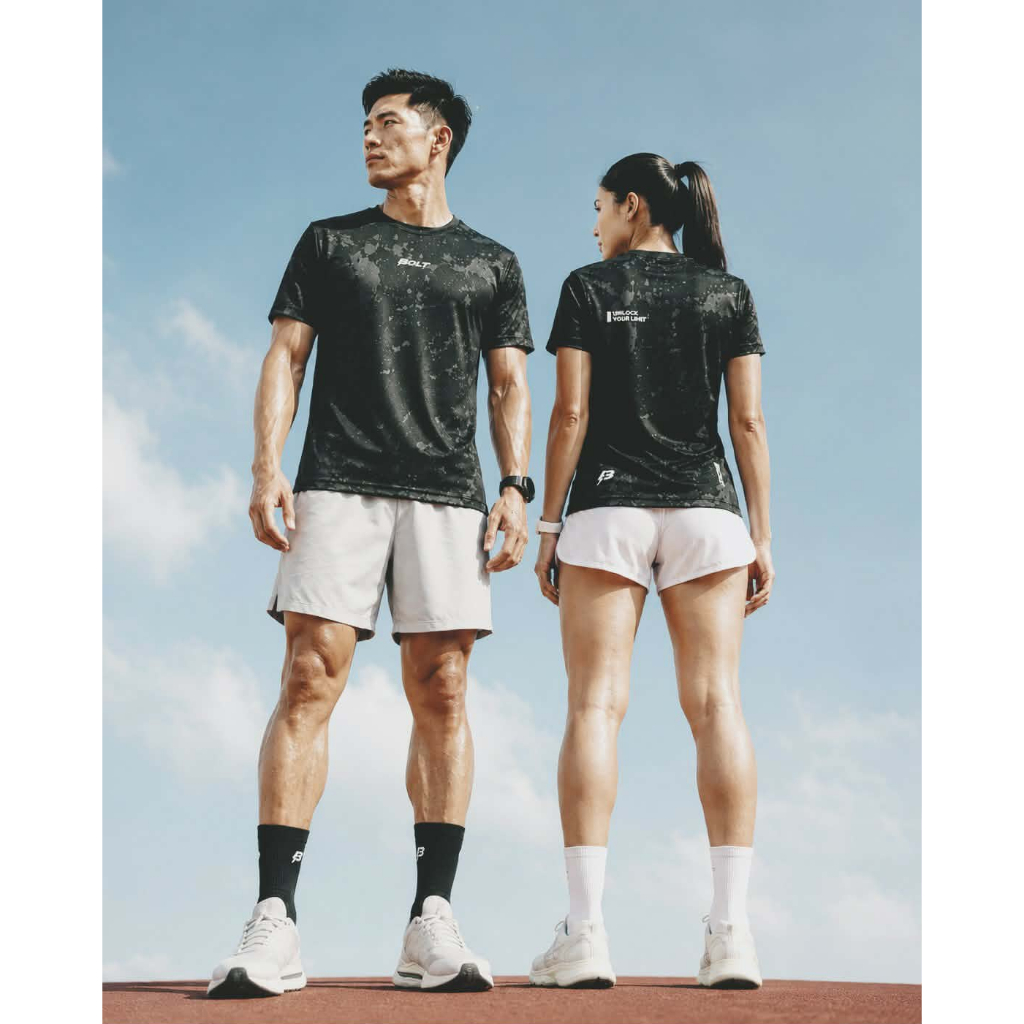 *เสิ้อแถม* เมื่อซื้อเจล 1กล่อง BOLT WRAP WAVE COLLECTION / T-SHIRT (FREE SIZE) เสื้อวิ่งระบายอากาศได้ดี