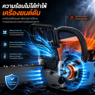 เลื่อยยนต์ / เลื่อยโซ่ บาร์ 20 นิ้ว 8800W (ระบบปั๊มมือ) - เลื่อยโซ่ยนต์ ( Chain Saw )【รับประกัน 10 ปี】