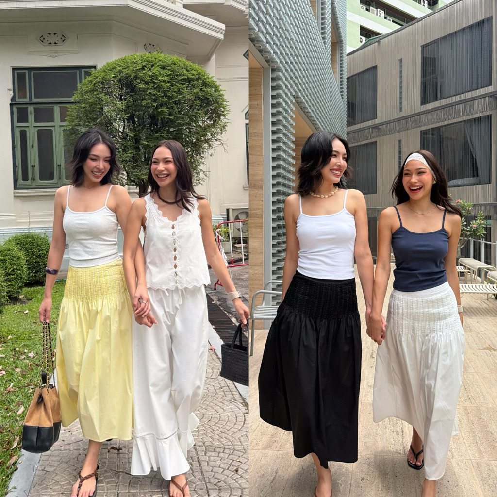 NAPATVOGUE - ASHER SKIRT กระโปรง Maxi จับจีบ