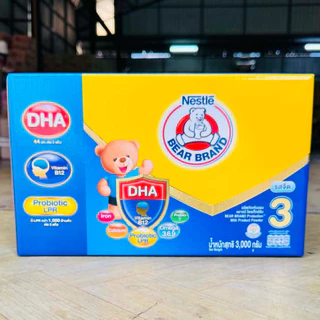 นมผงตราหมี รสจืด/น้ำผึ้ง​สูตร 3 ขนาด 3000 ก. สำหรับเด็กอายุ 1 ปีขึ้นไป