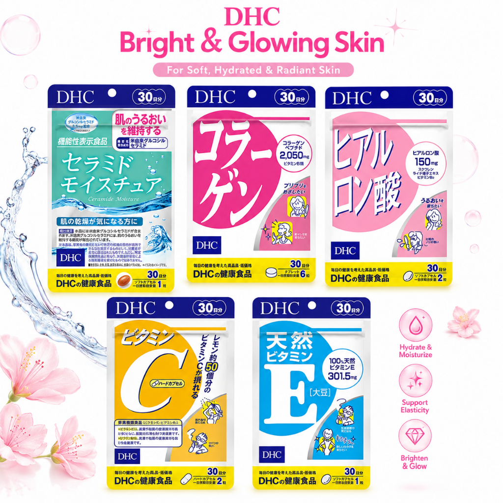 DHC Ceramide | Collagen | Hyaluronic Acid | Vitamin C | Vitamin E |  Japan