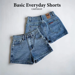 UMPSHOP กางเกงยีนส์ขาสั้นเอวสูง Basic ทรงเป๊ะ ผ้าไม่ยืด