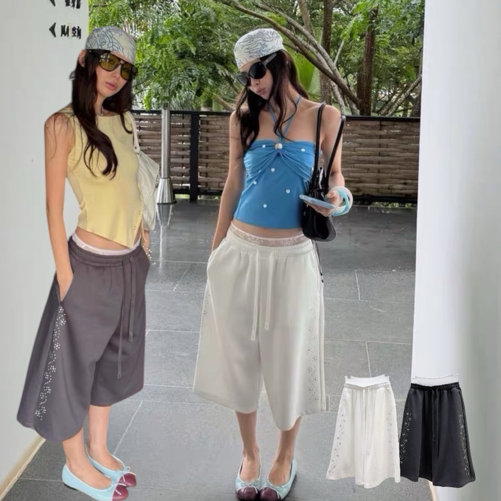 ส่งด่วน 🛵 26K343 𝗖𝗟𝗘𝗢 𝗦𝗛𝗢𝗥𝗧𝗦 กางเกงขาสั้นทรงปล่อย ผ้าหนานุ่ม มีกิมมิค MMFISH