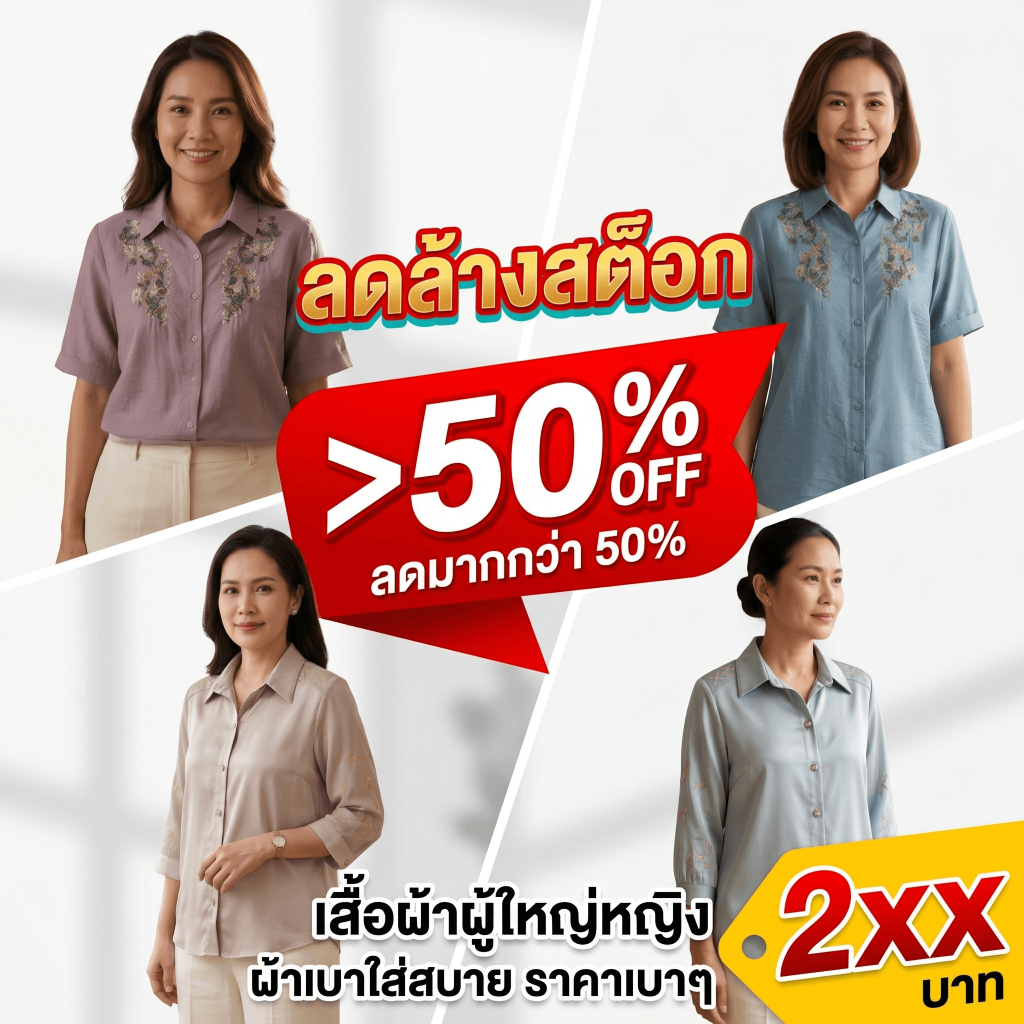 🎊ลดพิเศษเคลียร์สต็อก🚛 เสื้อคนแก่ แบบเสื้อผู้ใหญ่ใส่ตั้งแต่อายุ 60 ปีขึ้นไปใส่อยู่บ้านได้ ผ้าเบาสบาย ไม่ร้อนไม่คัน