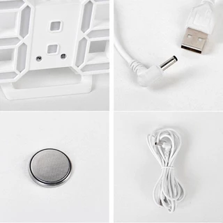 นาฬิกาดิจิตอล 3D LED แสดงอุณหภูมิและวันที่ ทันสมัย เหมาะสำนักงาน ห้องนอน หอพัก ของขวัญปีใหม่