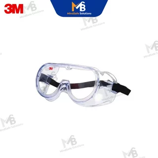 3M 1621 (ของแท้) รุ่น AF (Anti Fog) ป้องกันฝ้า แว่นตานิรภัย แว่นกันสารเคมี แว่นกันละออง