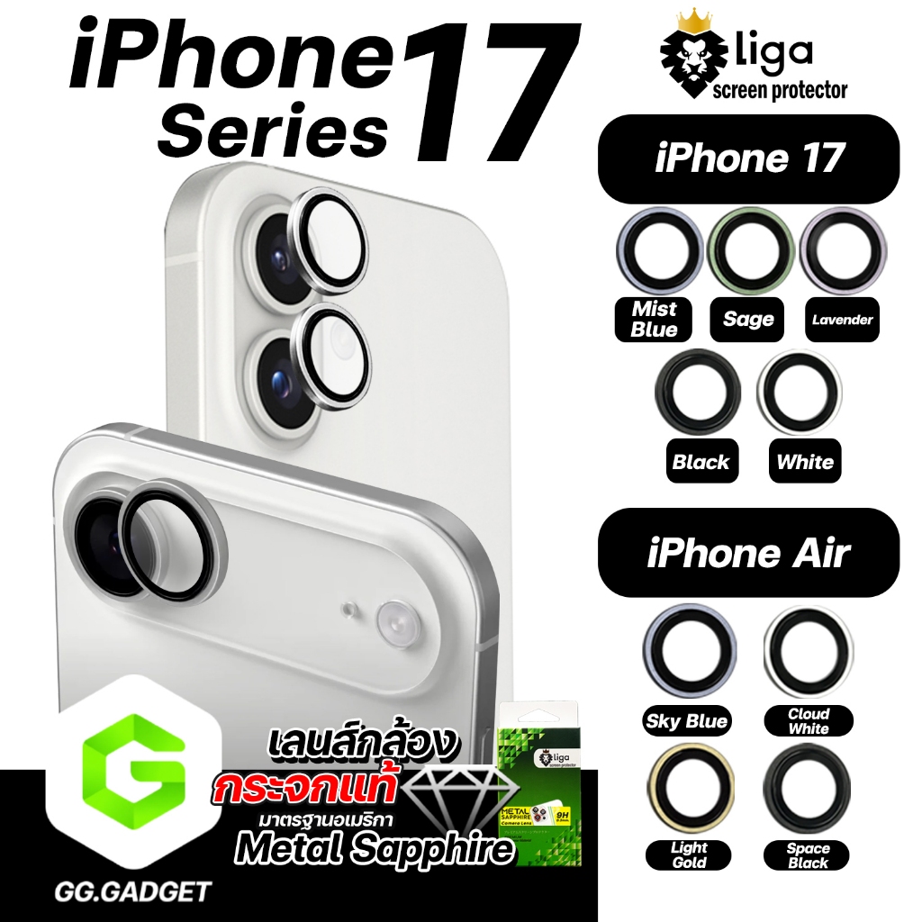 Liga เลนส์กล้องแบบบอร์ด สำหรับ iPhone Air / 17