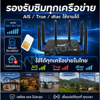 🔥เร้าเตอร์ใส่ซิม เราเตอร์ 4G/5G Router wifi6 1200 Mbps 2.4Ghz ใช้ได้กับซิมทุกเครือข่าย เสียบใช้เลย