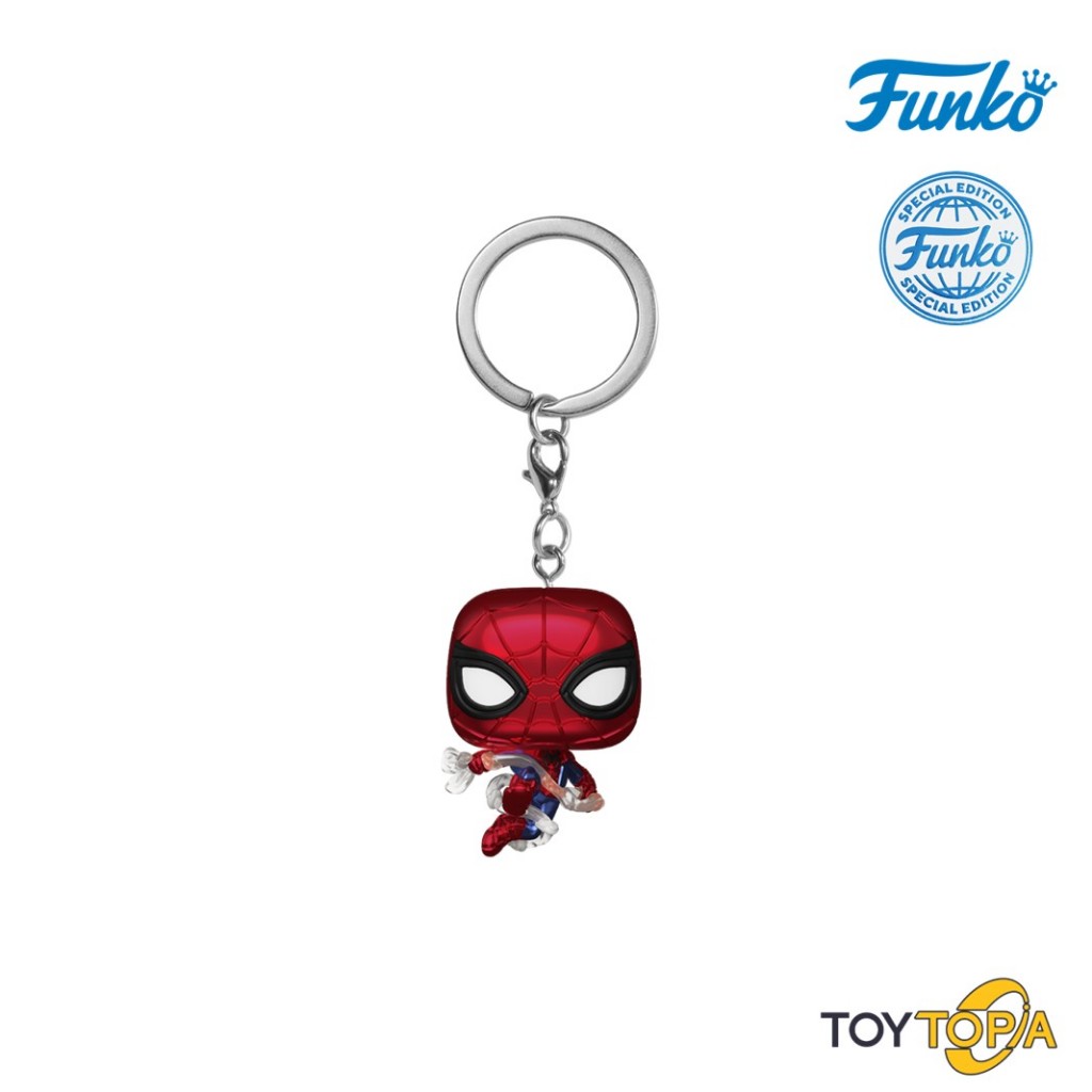 (93990)Spider-Man (No Way Home Suit)(Metallic)(Exclusive) Pocket POP! Keychain: SpiderMan Brand New Day by Funko