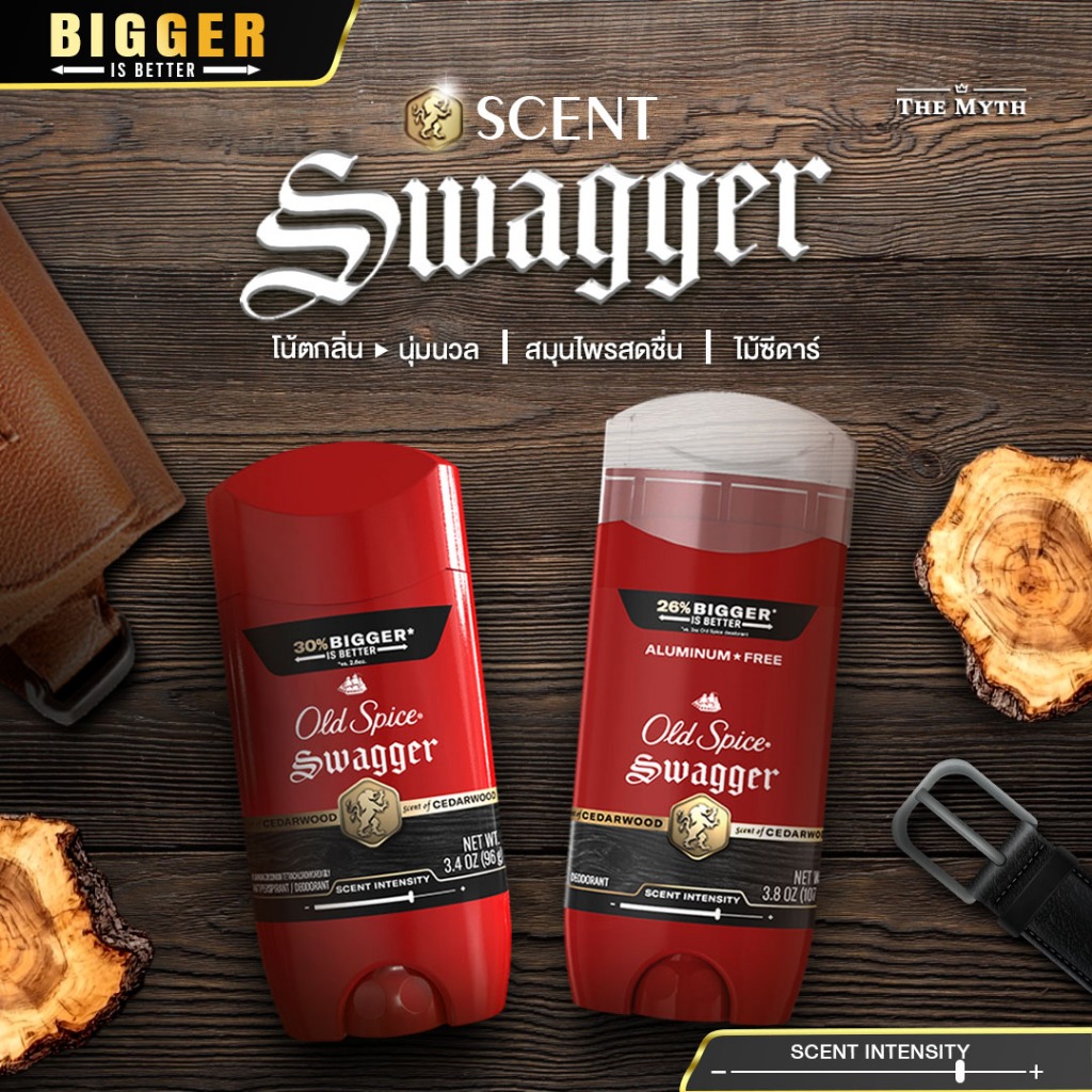 *ของแท้นำเข้าจากUSA* Old Spice Big โรลออน ไซส์ใหญ่ กลิ่น Swagger กลิ่นมะนาวผสมไม้อำพัน หอมสปอร์ตเข้ม
