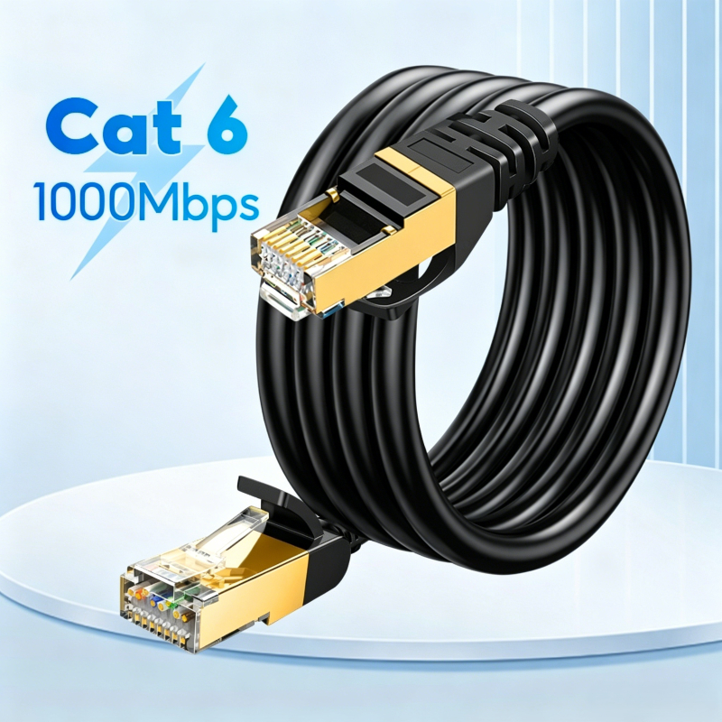 สายแลน CAT6 ความเร็วสูง 1Gbps หัว RJ45 ยาว5-50เมตร รองรับเน็ตความเร็วสูง วิ่งเต็มสเปค ใช้บ้าน ออฟฟิศ เล่นเกม