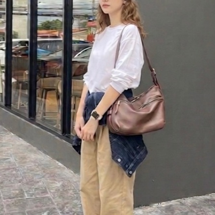 AWARINN กระเป๋าสะพายรุ่น Cayla หนังนุ่ม ใส่ tabletได้ งานมินิมอล พร้อมส่ง3สี