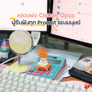 Art Toy Claude Opus นักบวช AI | ของสะสมสาย AI ตั้งโต๊ะทำงาน ของขวัญสำหรับ Programmer