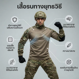 ZITY ผู้ชาย เสื้อกีฬา ระบายอากาศได้ ทนต่อการสึกหรอ ฟิตเนสแขนยาว เสื้อลำลอง การพิมพ์ลายพราง