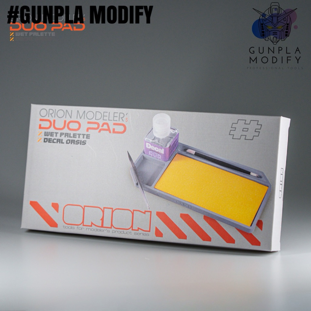 ORION DUO PAD ถาดเปียกกันสีแห้งและกล่องลอกดีคอลน้ำ 2 in 1